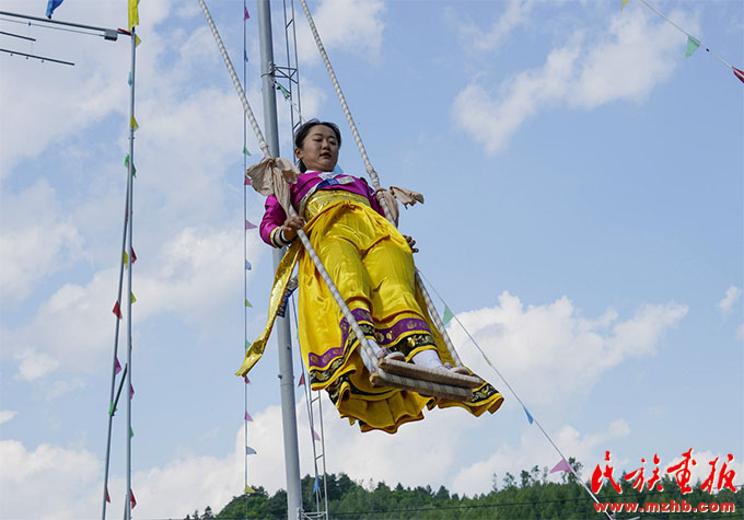 吉林省第八届少数民族传统体育运动会秋千项目精彩瞬间 图片报道 第3张