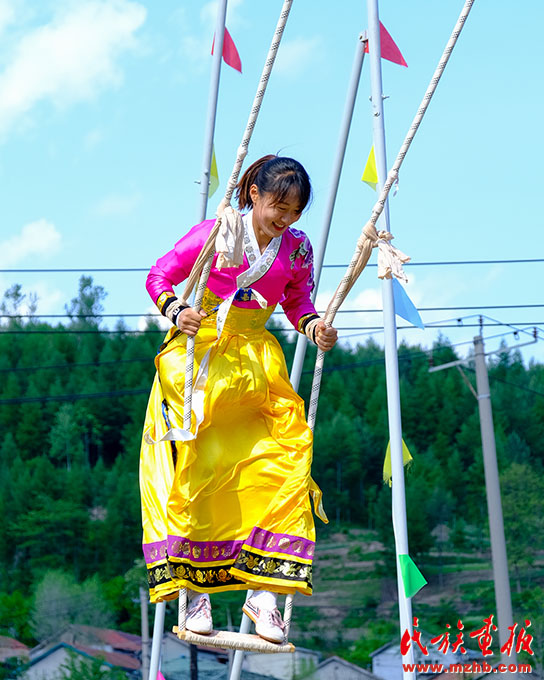 吉林省第八届少数民族传统体育运动会秋千项目精彩瞬间 图片报道 第4张